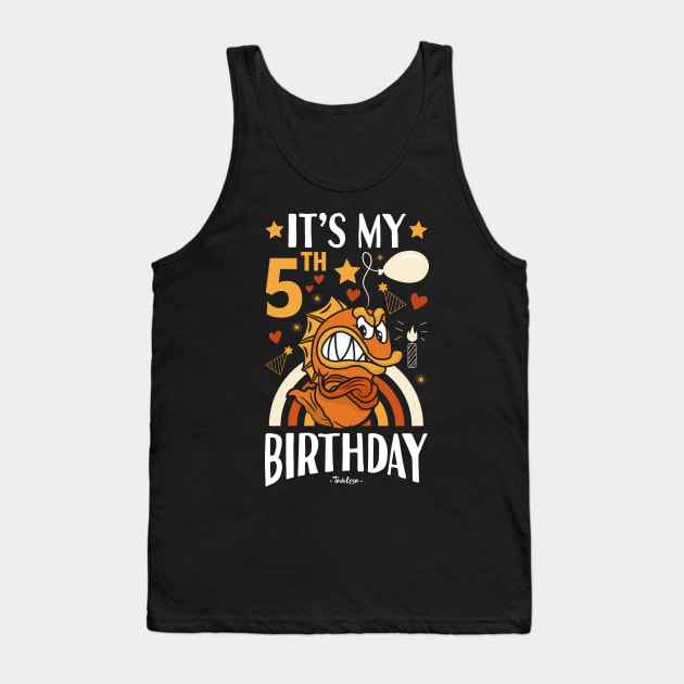 5th Birthday Fish Gifts Tank Top by Tesszero